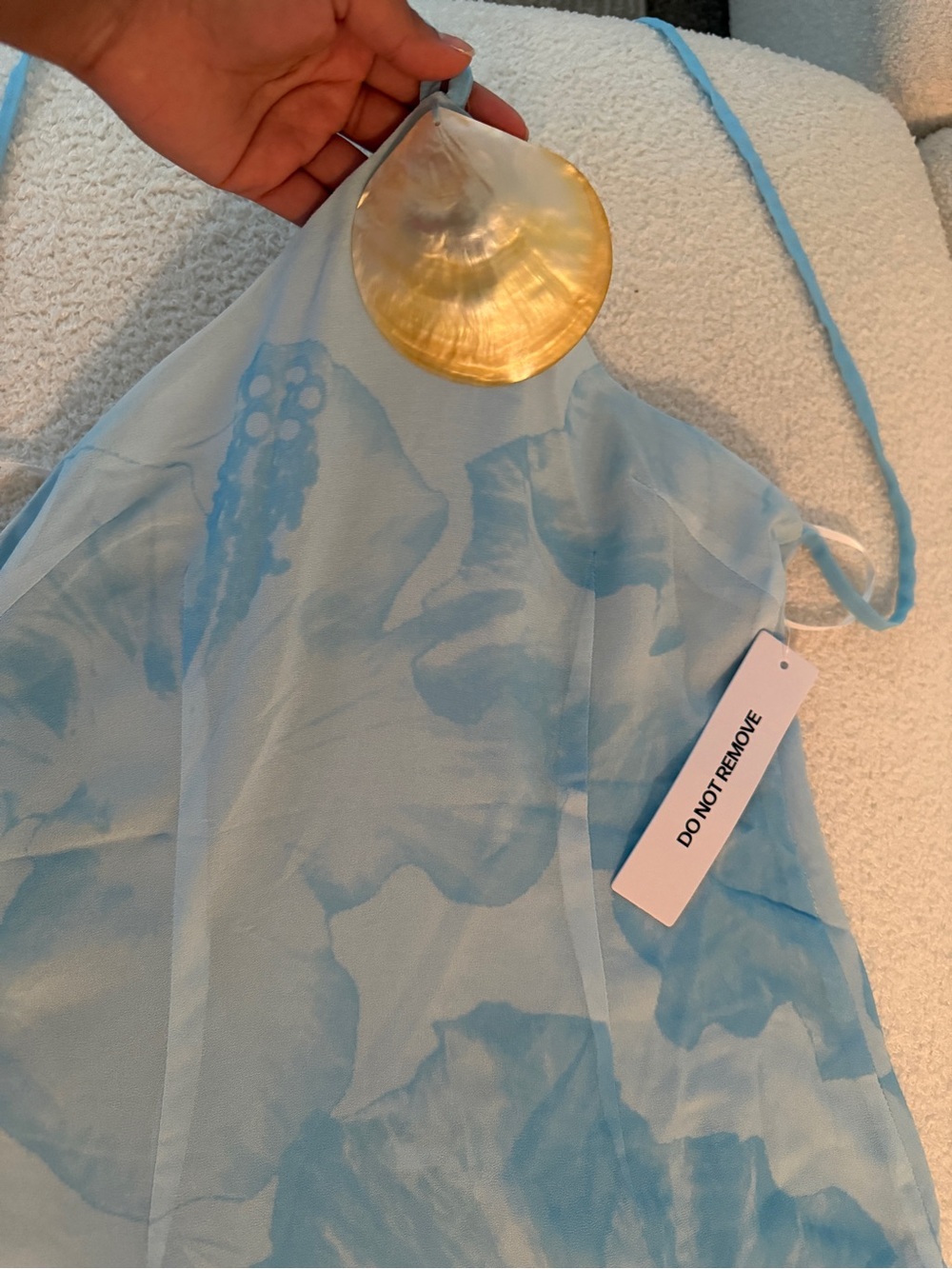 Princess Polly Sky Blue Halter Floral Mini Dress - Picture 3 of 6